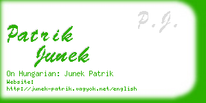 patrik junek business card